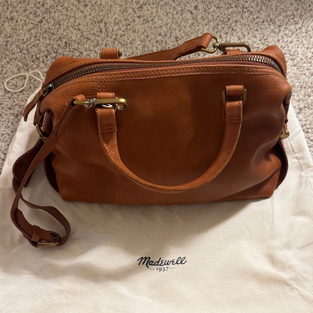 Madewell Glasgow Tan Leather Satchel